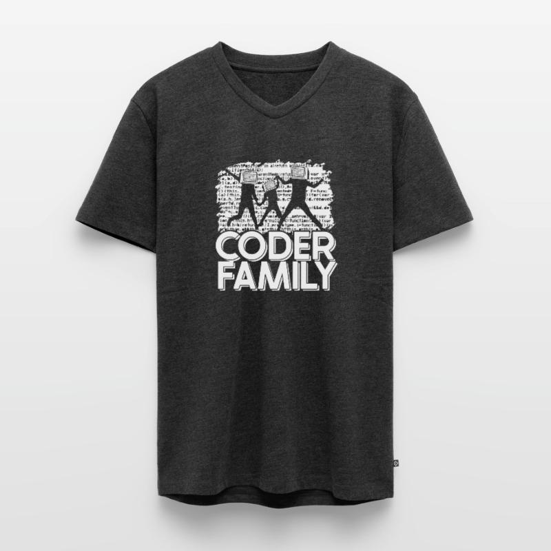 Programmierer Coder Software Entwickler Männer Premium Bio T-Shirt mit V-Ausschnitt