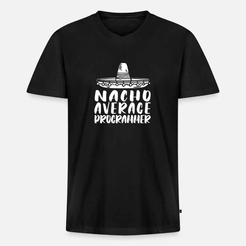 Programmierer Coder Software Entwickler - Männer Premium Bio T-Shirt mit V-Ausschnitt - Schwarz