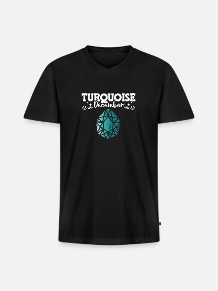 Gemstones - Men's Premium Organic T-shirt with V-neck - black