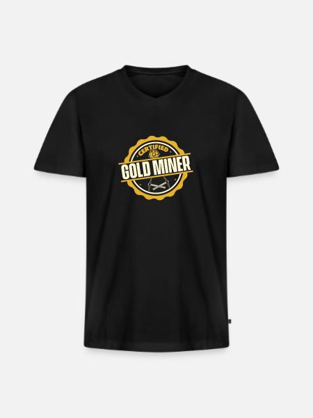 Gold Mining Gold Mine - Men's Premium Organic T-shirt with V-neck - black