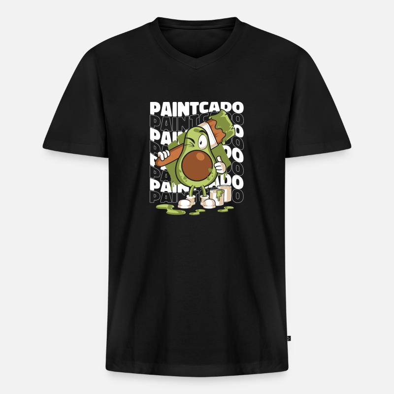 Painter Varnisher Journeyman Master Painter - Men's Premium Organic T-shirt with V-neck - black
