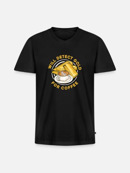 Gold Mining Gold Mine - Men's Premium Organic T-shirt with V-neck - black