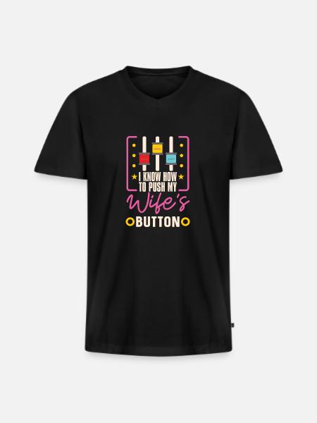 Tontechniker Sound Audio Engineer - Männer Premium Bio T-Shirt mit V-Ausschnitt - Schwarz