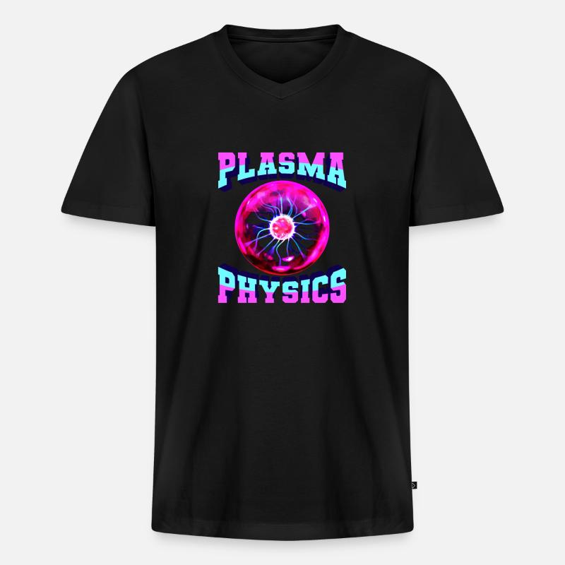 Physik Physiker - Männer Premium Bio T-Shirt mit V-Ausschnitt - Schwarz