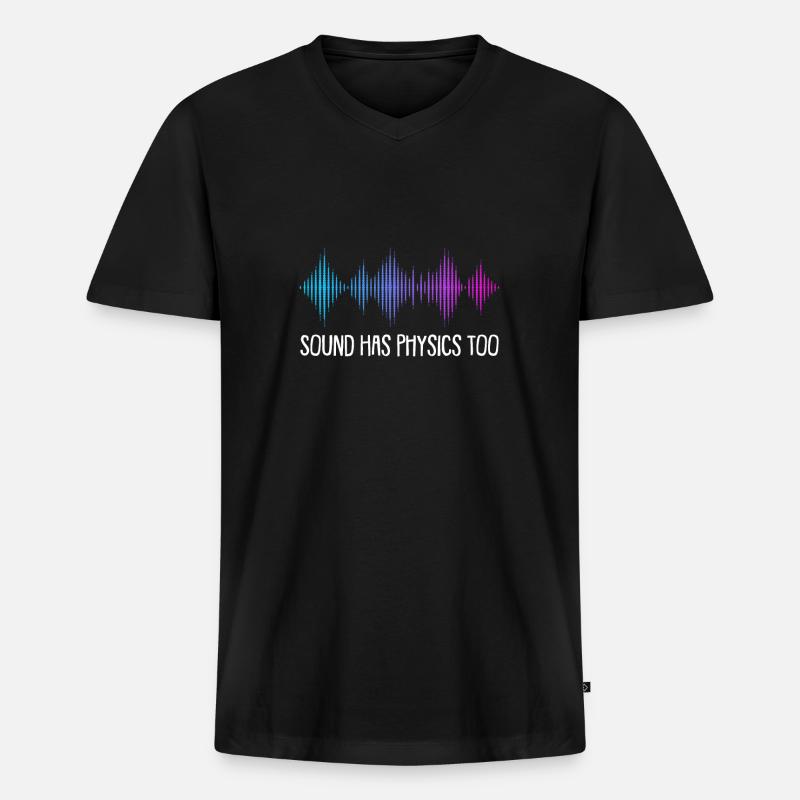 Physik Physiker - Männer Premium Bio T-Shirt mit V-Ausschnitt - Schwarz
