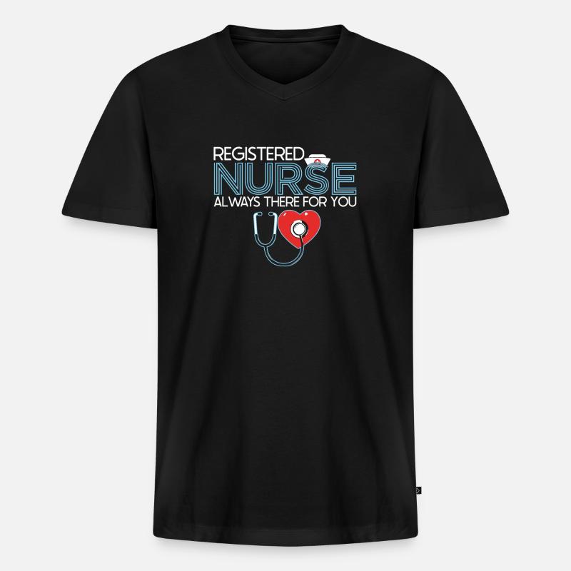 Krankenschwester - Männer Premium Bio T-Shirt mit V-Ausschnitt - Schwarz