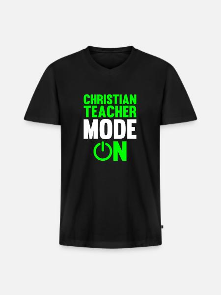 Teacher of Religion Religious Education - Men's Premium Organic T-shirt with V-neck - black