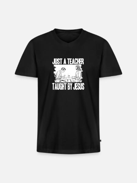 Teacher of Religion Religious Education - Men's Premium Organic T-shirt with V-neck - black
