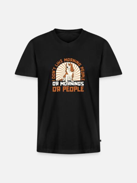 Cocker Spaniel - Men's Premium Organic T-shirt with V-neck - black