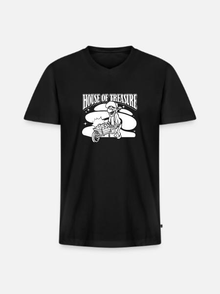 Prospectors Digging Treasure Treasure - Men's Premium Organic T-shirt with V-neck - black