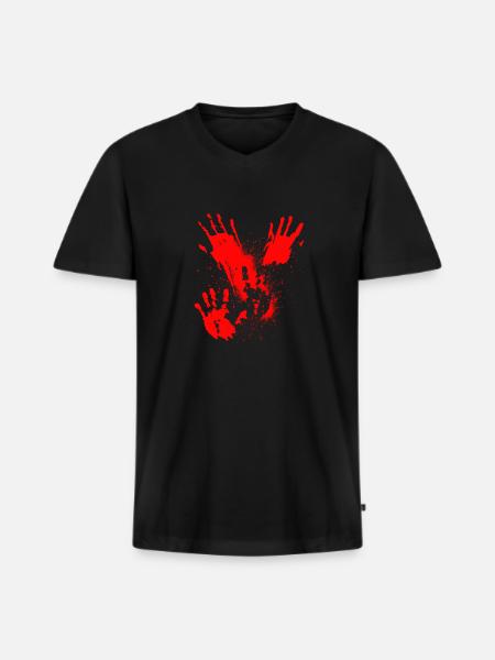 Halloween - T-shirt encolure en V Premium bio Homme - noir