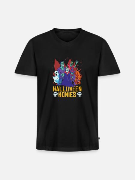 Halloween Vampire - Men's Premium Organic T-shirt with V-neck - black