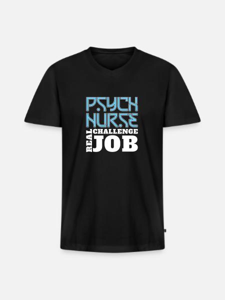 Nurse Stolz - Men's Premium Organic T-shirt with V-neck - black