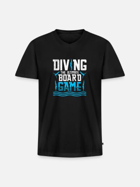 Diving Divers - Men's Premium Organic T-shirt with V-neck - black