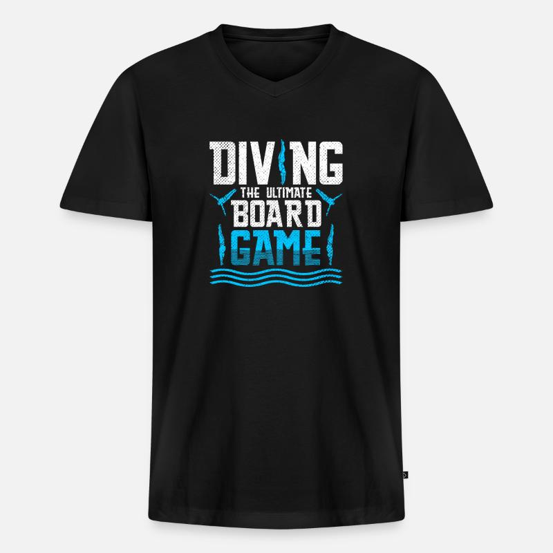 Turmspringen Turmspringer - Männer Premium Bio T-Shirt mit V-Ausschnitt - Schwarz