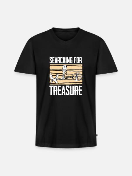 Prospectors Digging Treasure - Men's Premium Organic T-shirt with V-neck - black