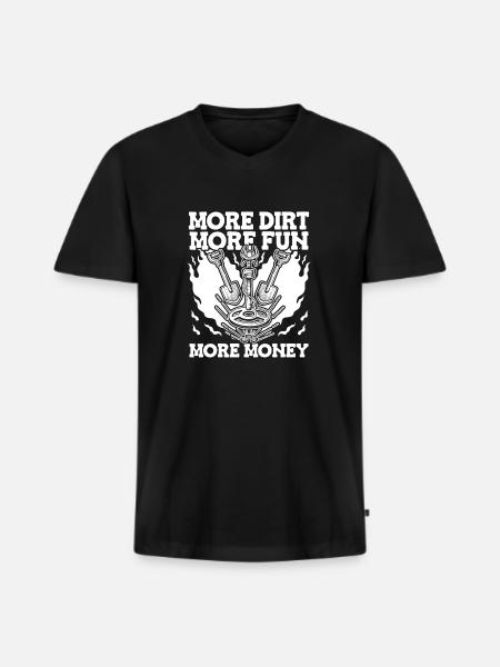 Prospectors Digging Treasure - Men's Premium Organic T-shirt with V-neck - black