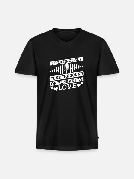 Tontechniker Toningenieur Tontechniker Ehemann - Männer Premium Bio T-Shirt mit V-Ausschnitt - Schwarz