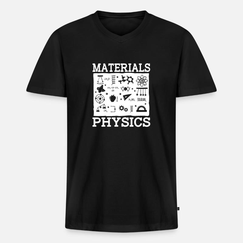 Physics Phyiker Applied Physics - Men's Premium Organic T-shirt with V-neck - black