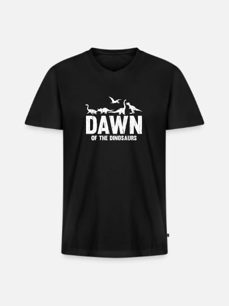 Dinosaur Adult dinosaur - Men's Premium Organic T-shirt with V-neck - black