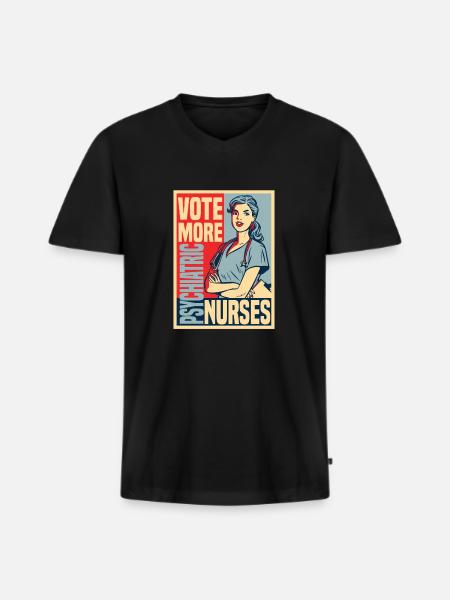 Infirmier - T-shirt encolure en V Premium bio Homme - noir