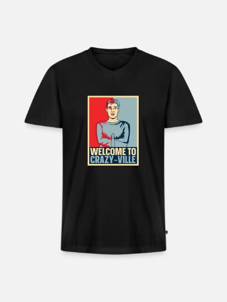 Krankenschwester - Männer Premium Bio T-Shirt mit V-Ausschnitt - Schwarz