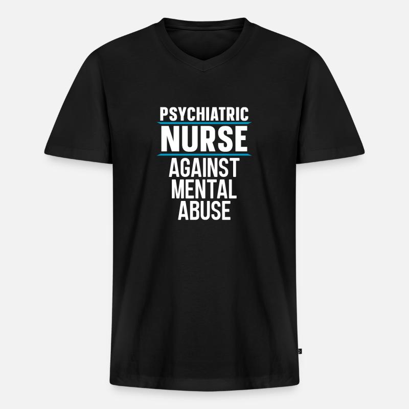 Krankenschwester - Männer Premium Bio T-Shirt mit V-Ausschnitt - Schwarz
