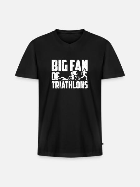 Triathlon Triathlete Fan - Men's Premium Organic T-shirt with V-neck - black
