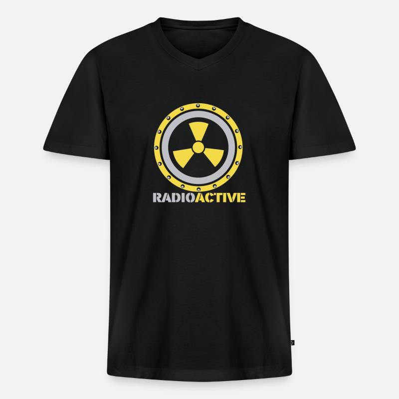 Physik Phyiker Kernphysik - Männer Premium Bio T-Shirt mit V-Ausschnitt - Schwarz