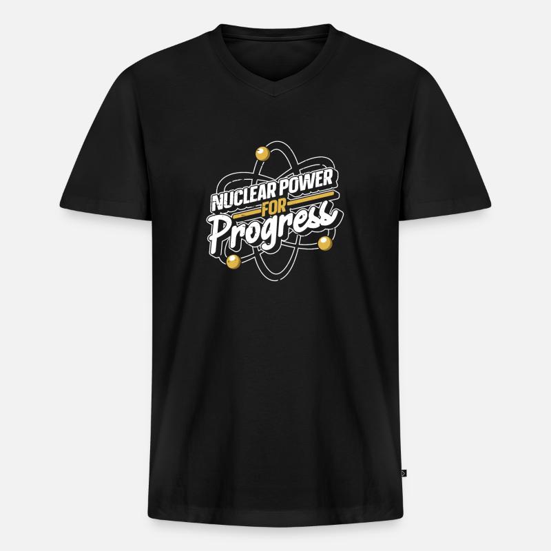 Physics Phyiker Nuclear Physics - Men's Premium Organic T-shirt with V-neck - black