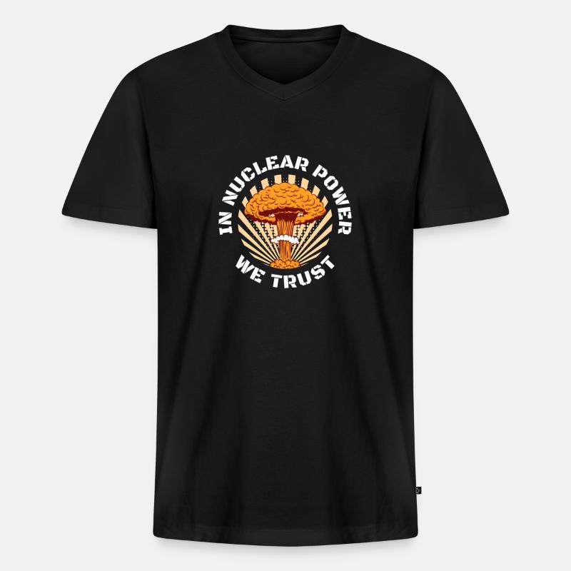 Physics Phyiker Nuclear Physics - Men's Premium Organic T-shirt with V-neck - black
