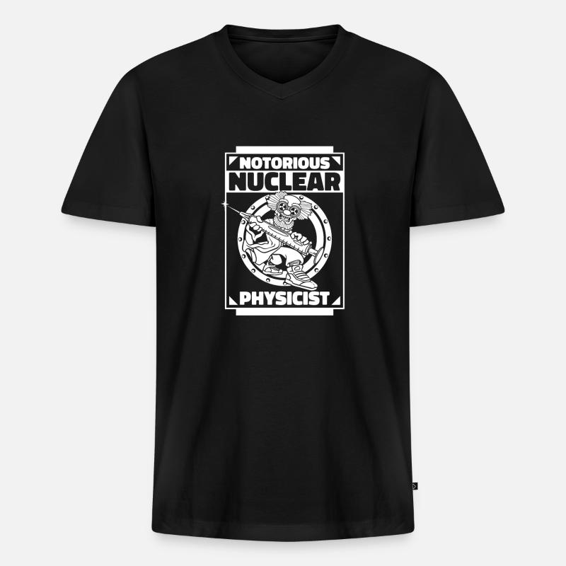 Physics Phyiker Nuclear Physics - Men's Premium Organic T-shirt with V-neck - black