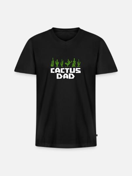 Cactus Garden - Men's Premium Organic T-shirt with V-neck - black