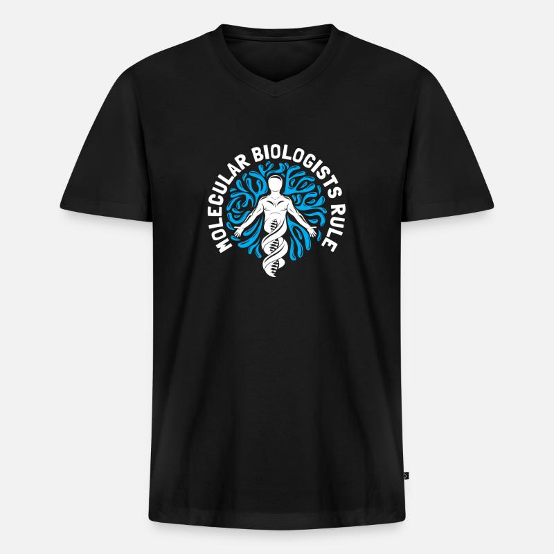 Biologiste Biologiste Biologiste moléculaire ADN - T-shirt encolure en V Premium bio Homme - noir
