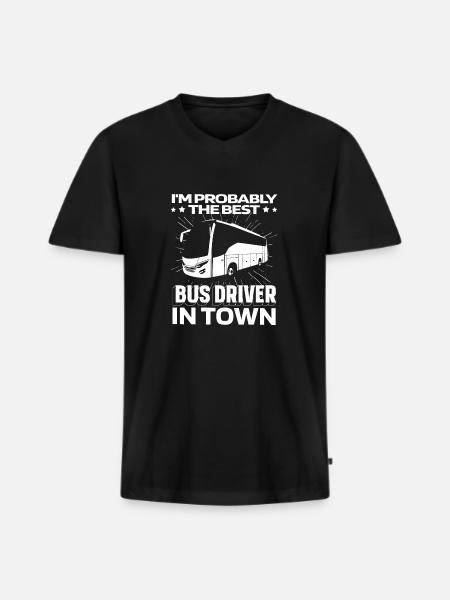 Bus Bus Driver - Men's Premium Organic T-shirt with V-neck - black