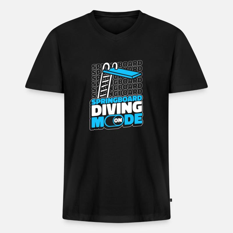 Turmspringen Turmspringer Modus - Männer Premium Bio T-Shirt mit V-Ausschnitt - Schwarz
