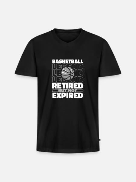 Retired basketball players - Men's Premium Organic T-shirt with V-neck - black