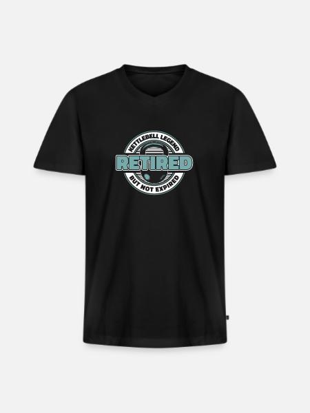 Retired kettlebell - Men's Premium Organic T-shirt with V-neck - black