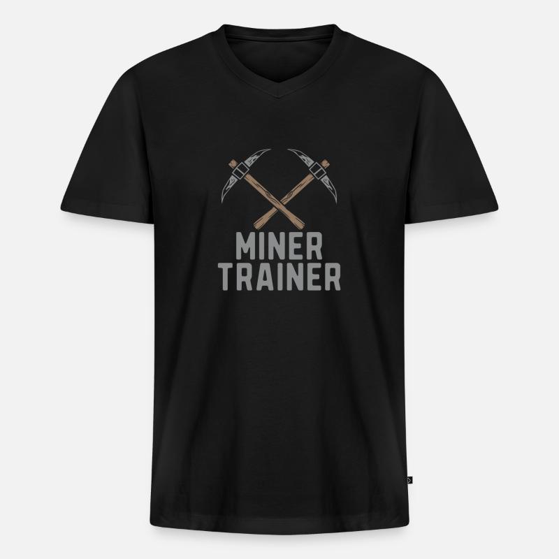 Engineer Mining Engineer - Men's Premium Organic T-shirt with V-neck - black