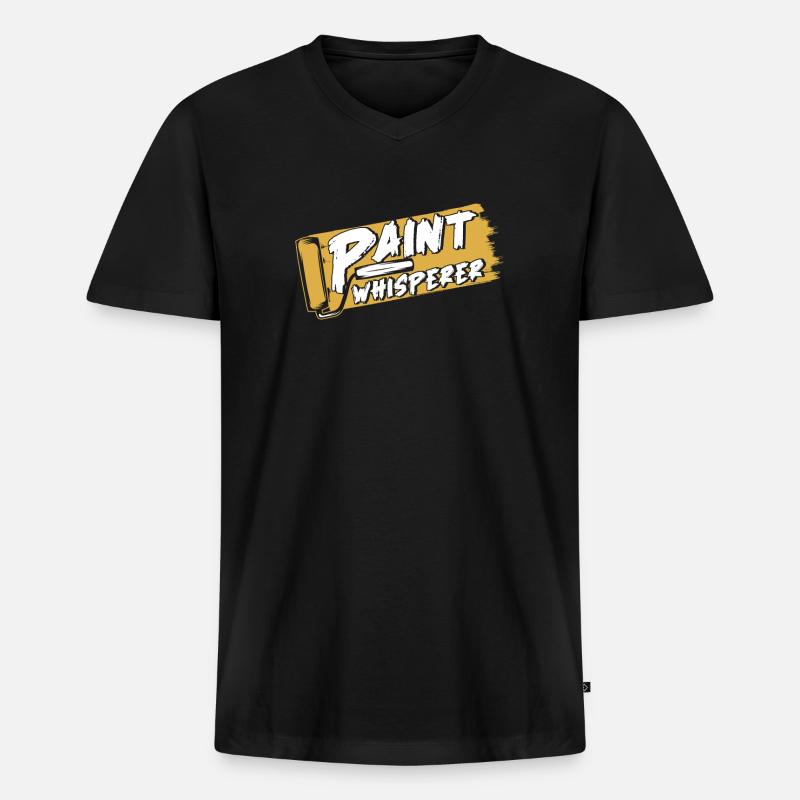 Maler Lackierer - Männer Premium Bio T-Shirt mit V-Ausschnitt - Schwarz