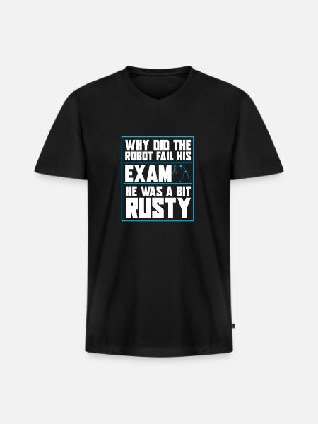 Robotics Ai Robot Funny - Men's Premium Organic T-shirt with V-neck - black