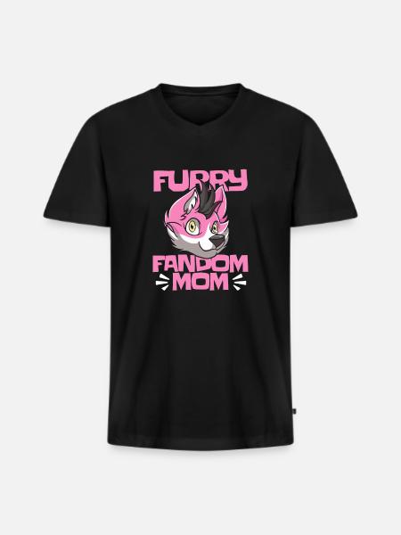 Furry Fandom Fursuits Mutter - Männer Premium Bio T-Shirt mit V-Ausschnitt - Schwarz