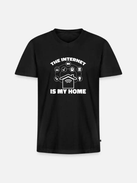 Web Entwickler Webdeveloper Internet - Männer Premium Bio T-Shirt mit V-Ausschnitt - Schwarz