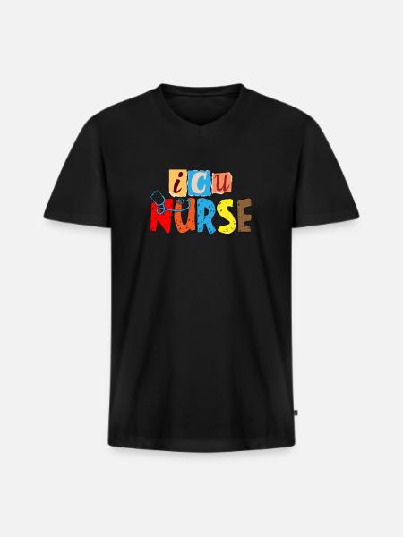 Nurse stethoscope - Men's Premium Organic T-shirt with V-neck - black