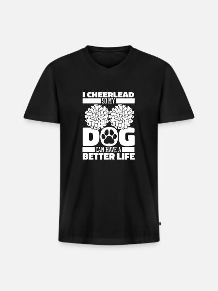 Cheerleader Cheerleading - Men's Premium Organic T-shirt with V-neck - black