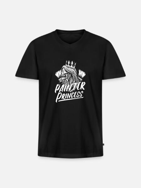 Painter Varnisher - Men's Premium Organic T-shirt with V-neck - black