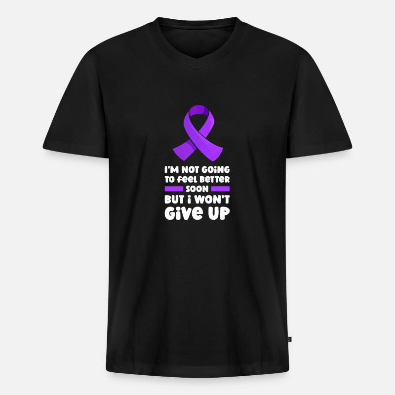 Fibromyalgie Rheuma Niedlich - Männer Premium Bio T-Shirt mit V-Ausschnitt - Schwarz