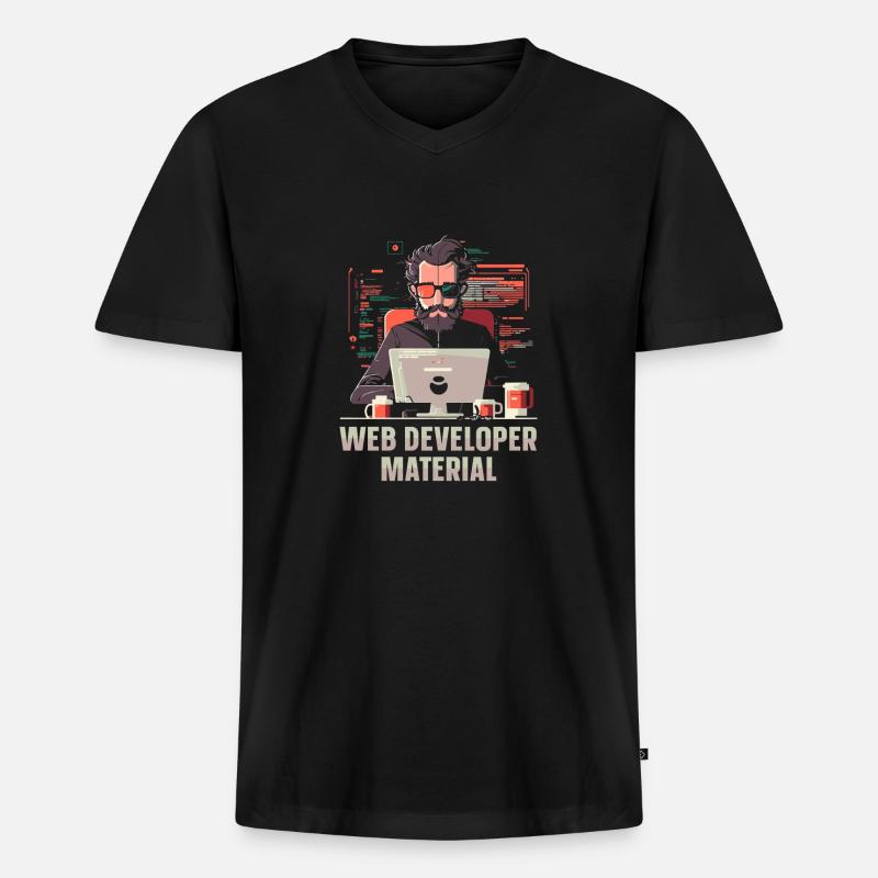 Web Developer Webdeveloper Cool - Men's Premium Organic T-shirt with V-neck - black
