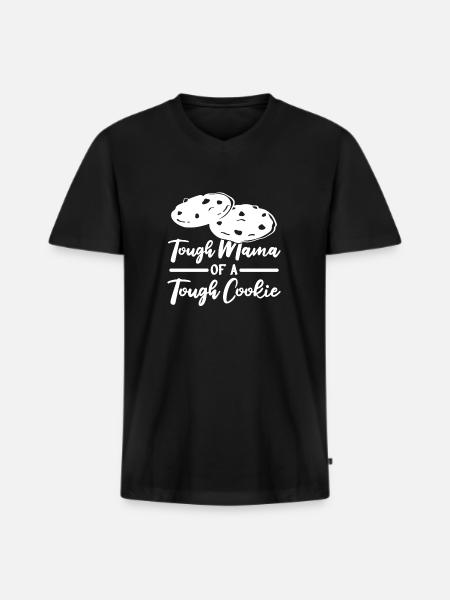 Maman Mère Drôle - T-shirt encolure en V Premium bio Homme - noir