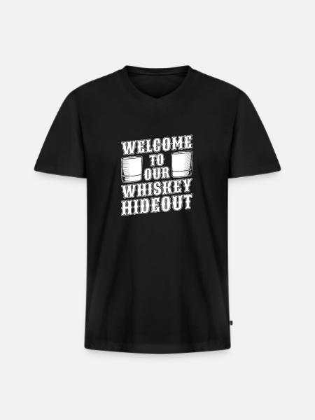 Whisky Whiskey - Men's Premium Organic T-shirt with V-neck - black